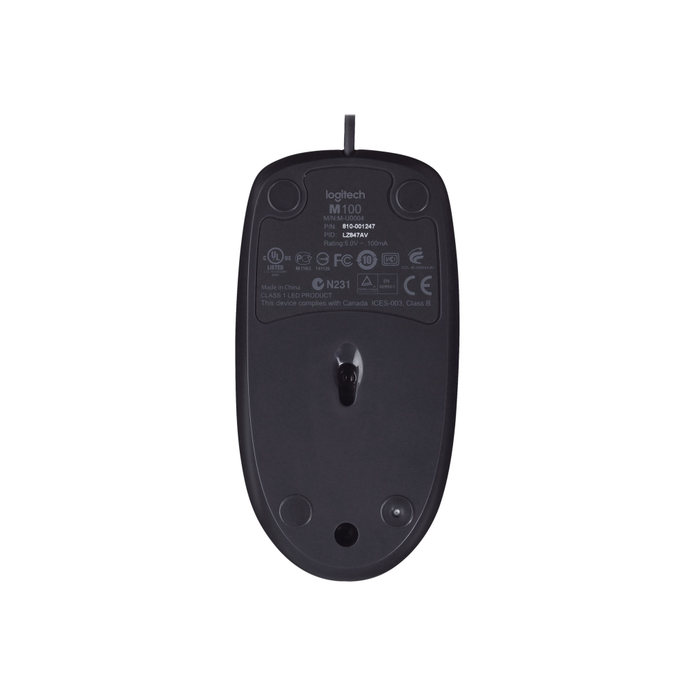 Logitech M100 Kabelgebundene USB-Maus schwarz