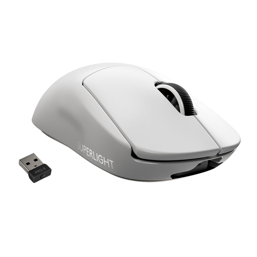 Logitech G PRO X SUPERLIGHT kabellose Gaming-Maus mit HERO 25K Sensor weiß