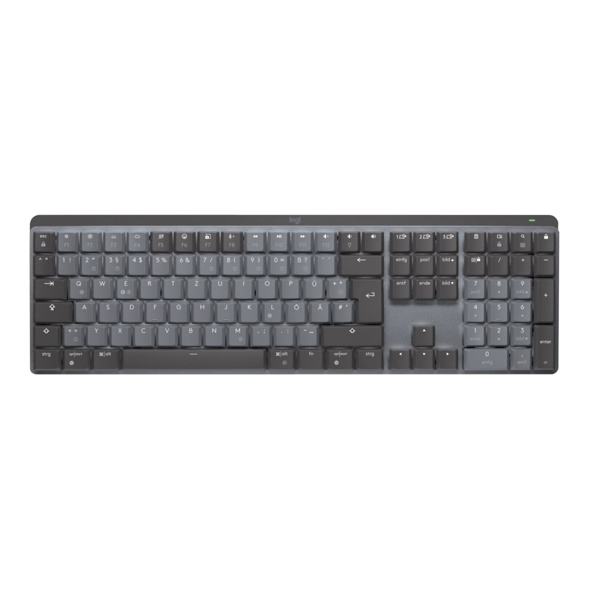 Logitech MX Mechanische kabellose beleuchtete Performance-Tastatur grau