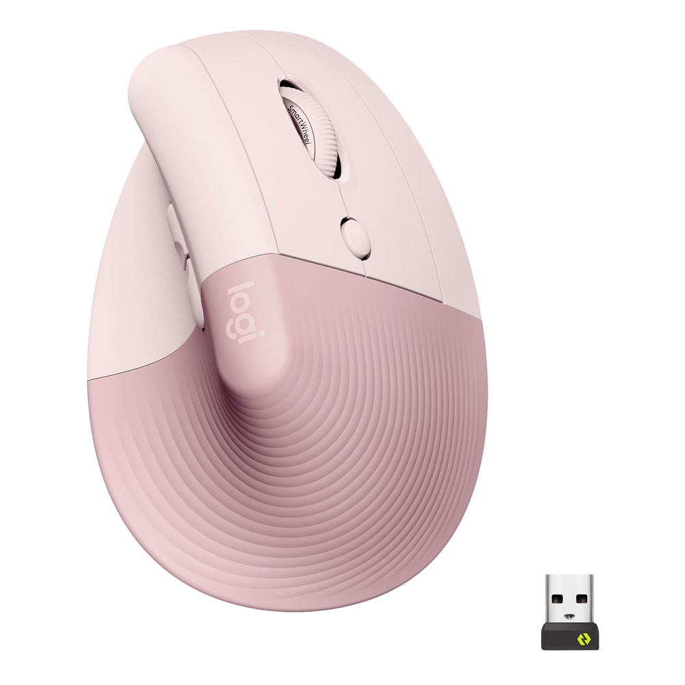 Logitech Lift Vertikale Ergonomische Maus rosa (2. Wahl)