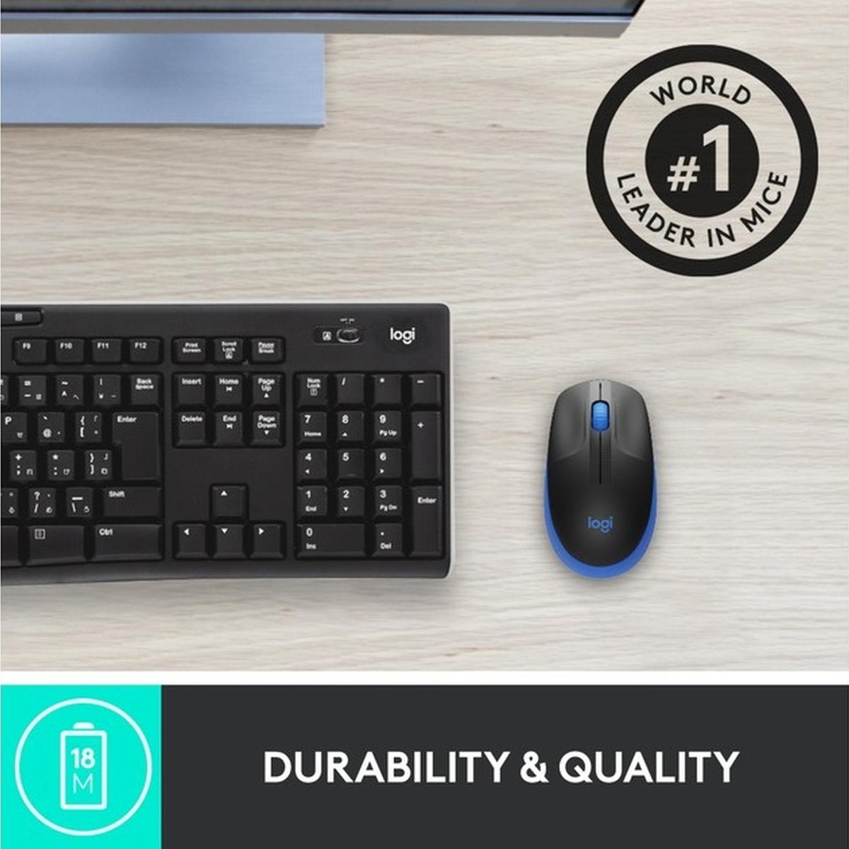 Logitech kabellose Maus M190 blau