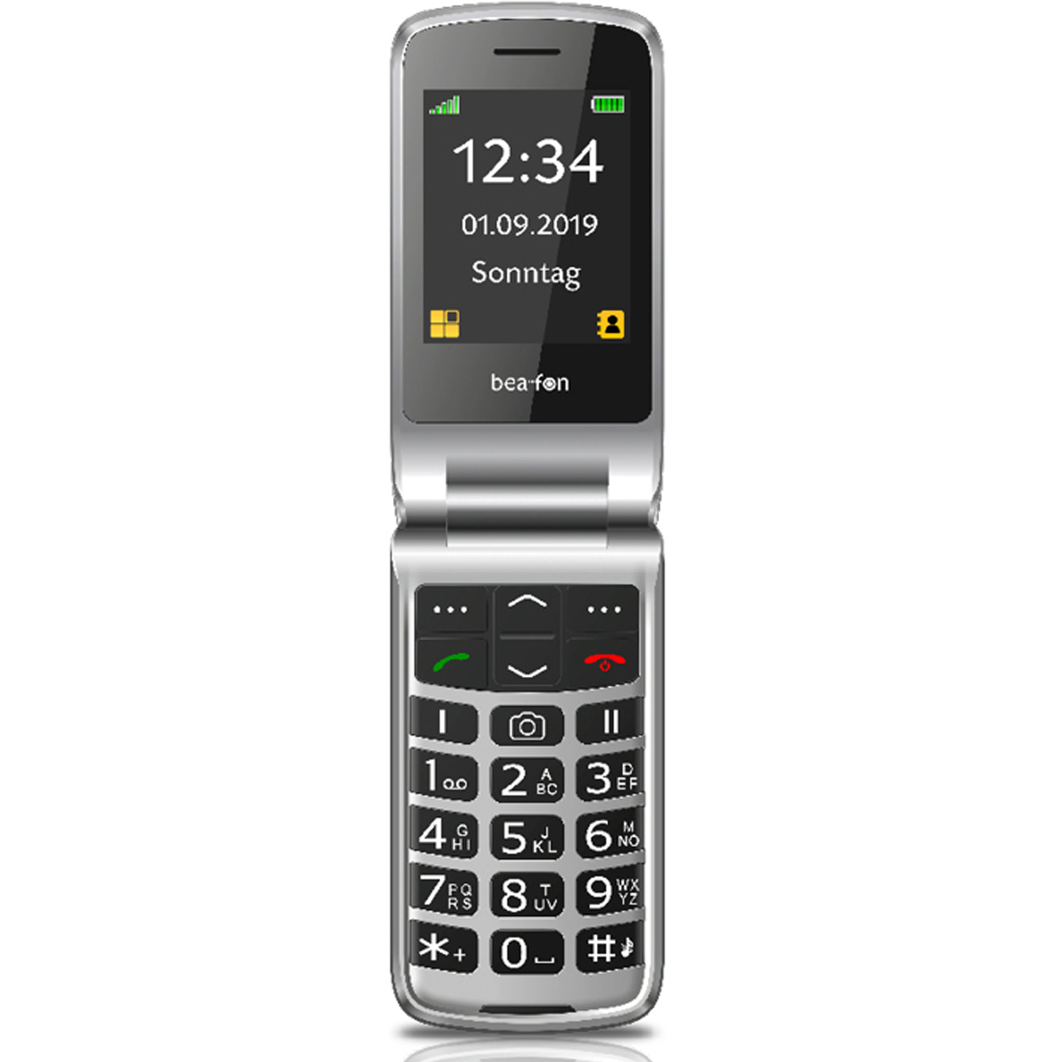 Bea-fon SL495 Klapphandy Silber, Schwarz