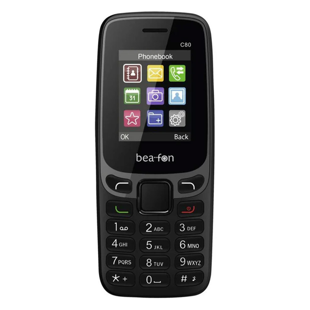 Bea-fon Classic Line C80 Dual-SIM Handy schwarz