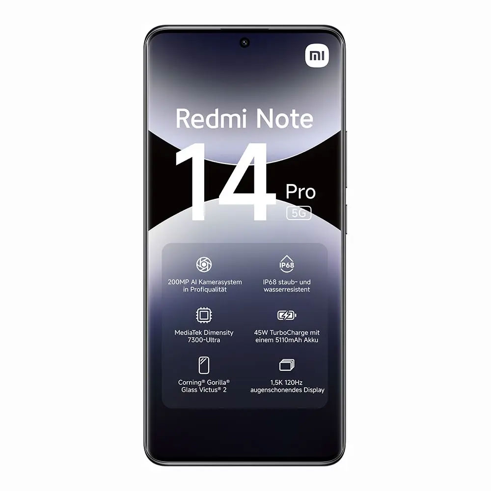 Xiaomi Redmi Note 14 Pro 256GB 5G Smartphone titan black