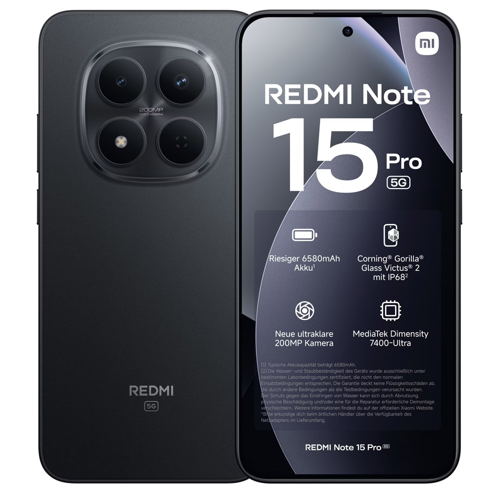 Xiaomi Redmi Note 15 Pro 256GB 5G Smartphone schwarz