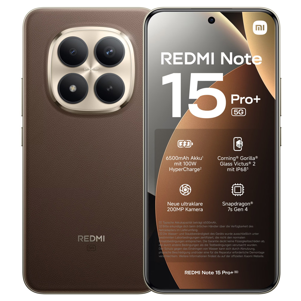 Xiaomi Redmi Note 15 Pro+ 256GB 5G Smartphone mocha brown