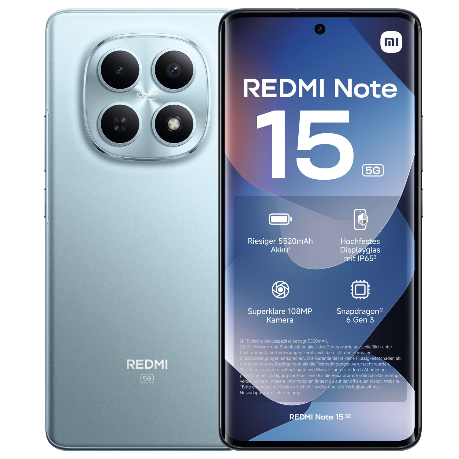 Xiaomi Redmi Note 15 5G 256GB Smartphone glacier blue