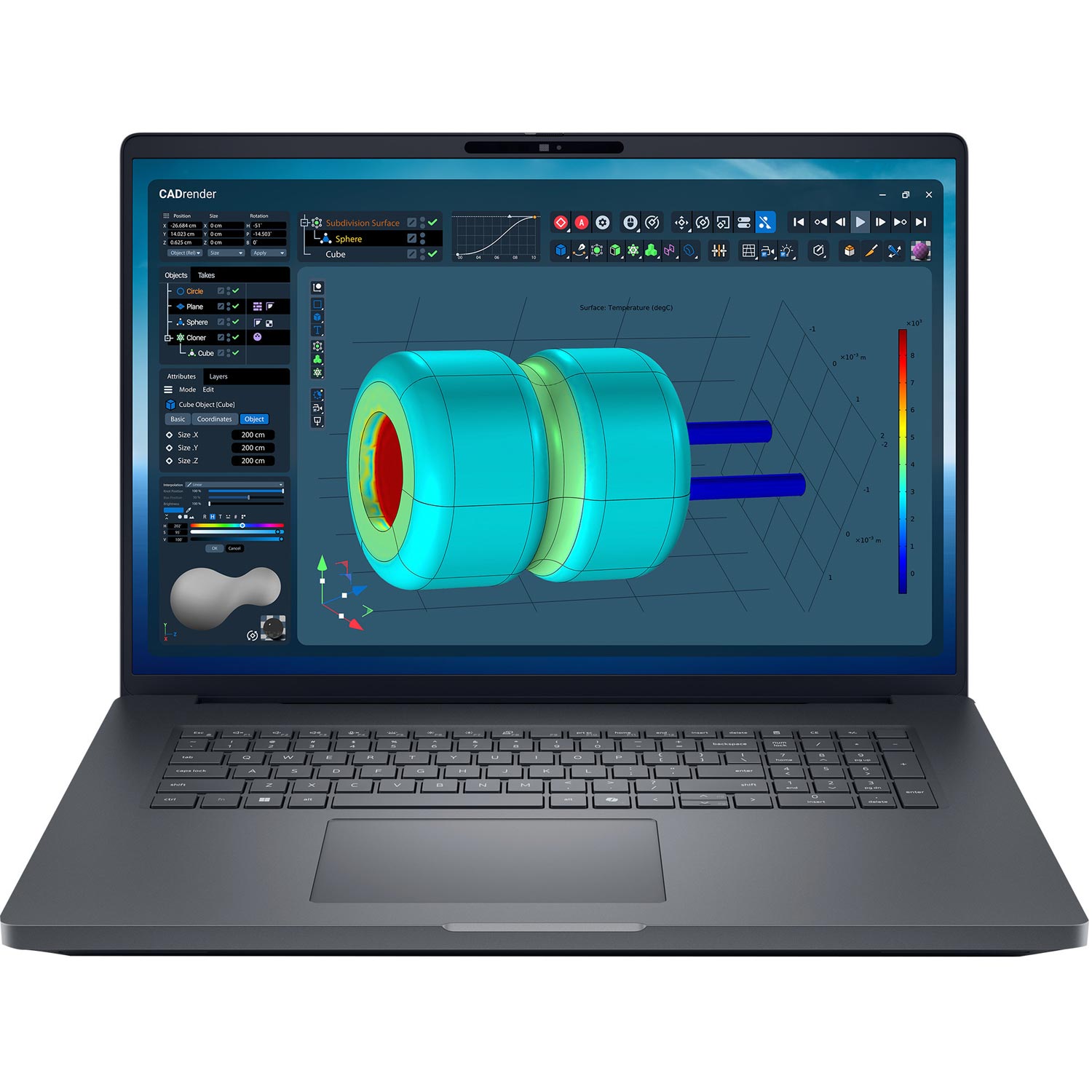 Dell Pro Max 18 Plus Core Ultra 7 265HX 32GB 1TB SSD RTX PRO 3000 45,7 cm (18 Zoll) Notebook