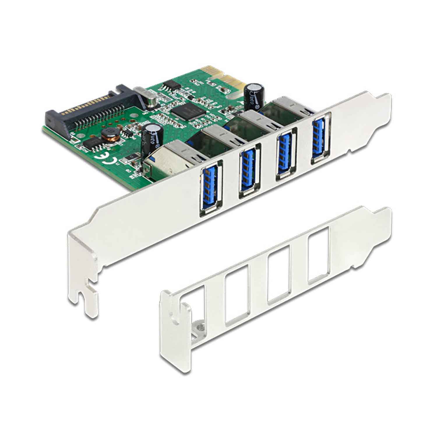 DeLOCK PCIe x1 USB 3.0 Controller-Karte, 4 Ports, Renesas/NEC Chipsatz