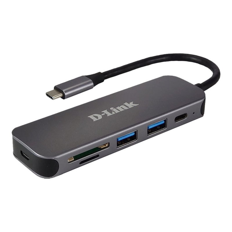 D-Link DUB-2325 5-in-1 USB-C Hub mit 2 USB 3.0 Ports