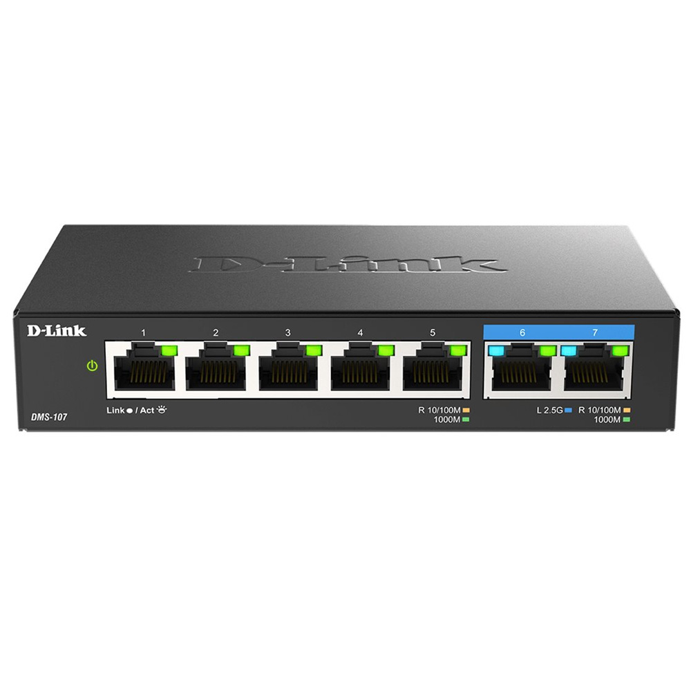 D-Link DMS-107/E 7-Port Multi-Gigabit Unmanaged Switch