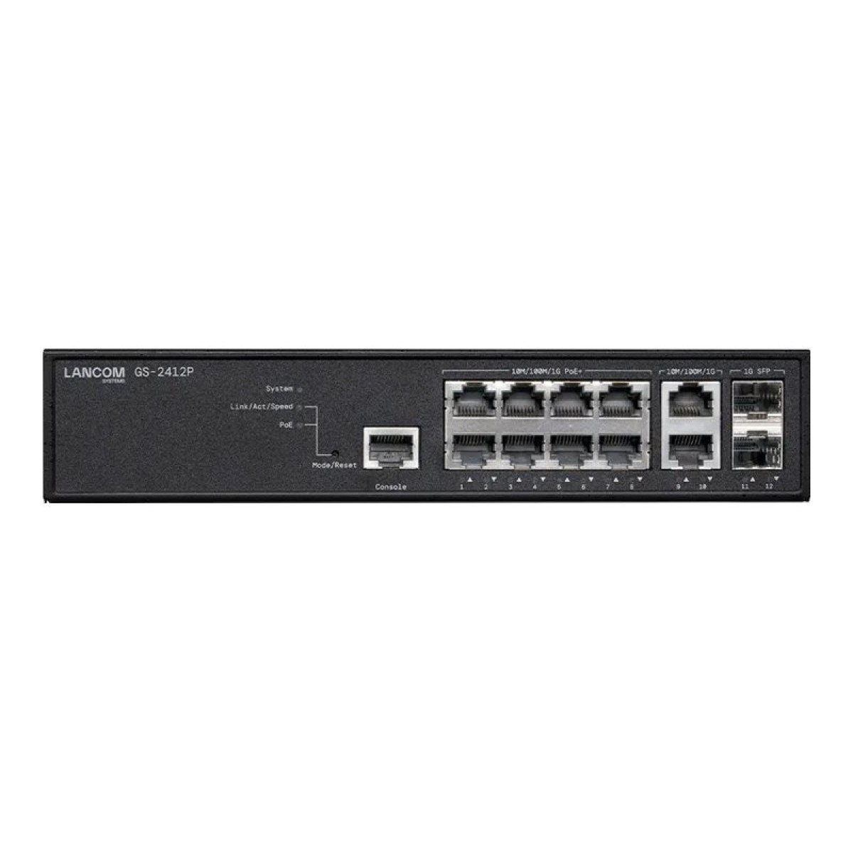 LANCOM GS-2412P mngd L2-POE-Switch 12 Port 10 Gigabit+ 2 SFP (61668)