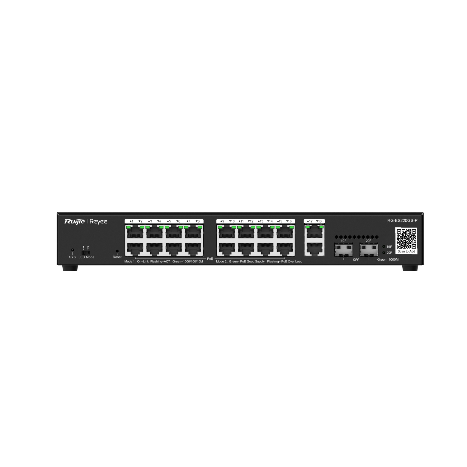 Ruijie Reyee RG-ES220GS-P 20-Port Gigabit PoE Smart Switch