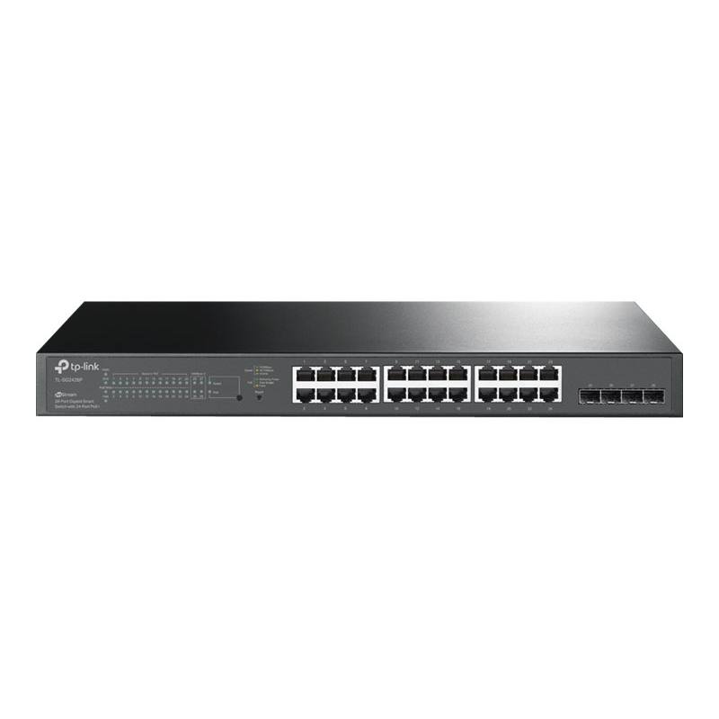 TP-Link TL-SG2428P 24-Port Gigabit Managed PoE Switch mit 4 SFP-Slots