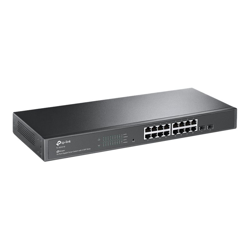 TP-Link TL-SG2218 16-Port Gigabit Managed Netzwerk LAN Switch mit 2 SFP-Slots