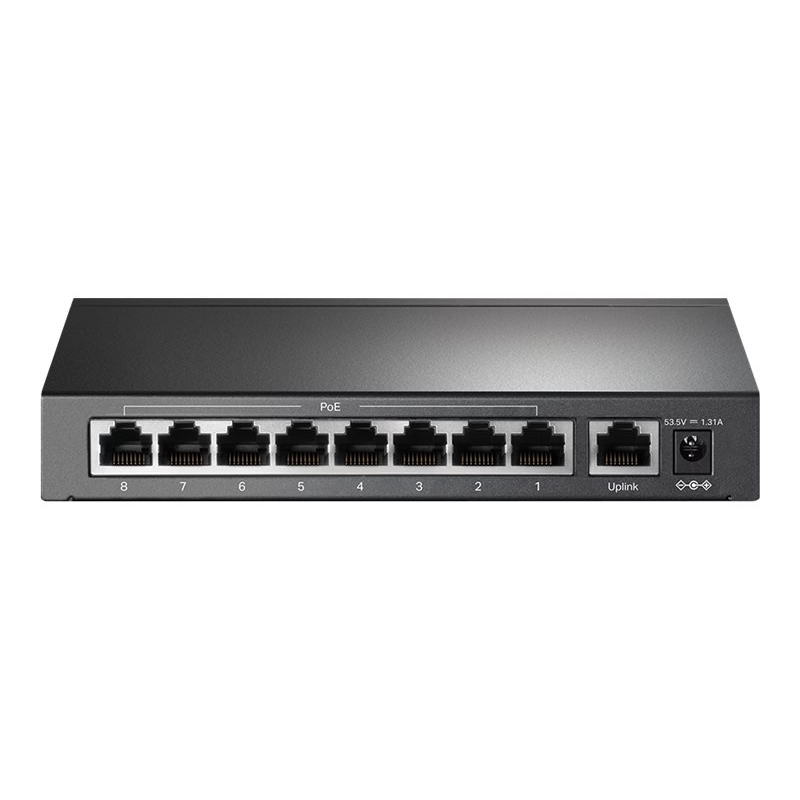 TP-Link TL-SF1009P 9-Port Fast Ethernet PoE Switch mit 8 PoE+ Ports