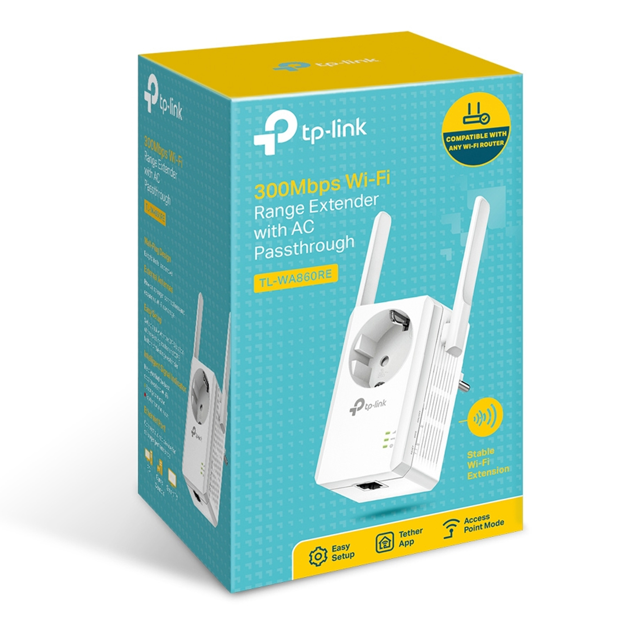 TP-Link TL-WA860RE N300 WLAN-Repeater mit Steckdose weiß