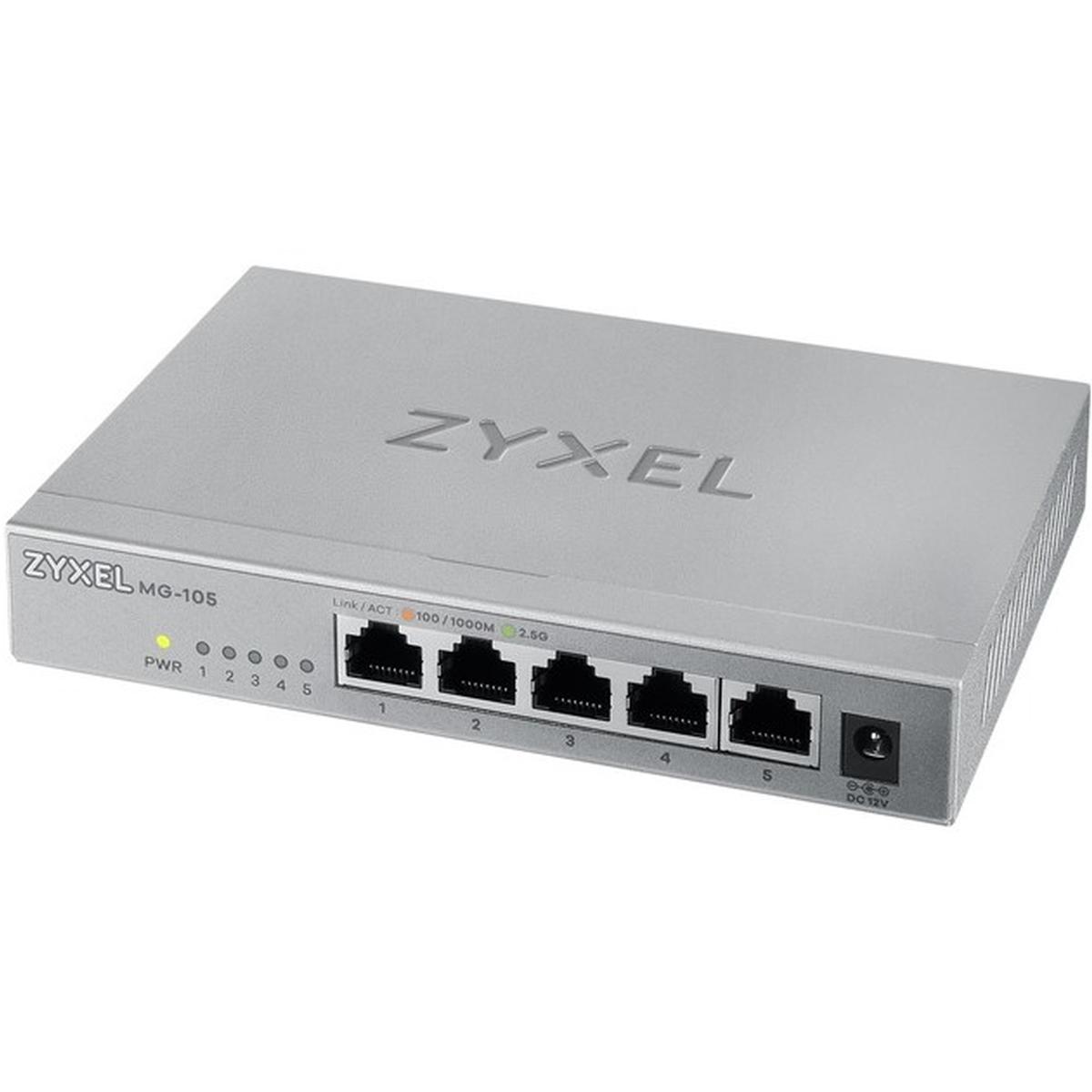 Zyxel MG-105 2,5G Multi-Gigabit Switch 5 Ports