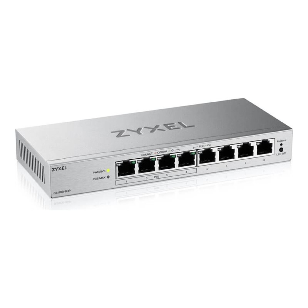 Zyxel GS1200-8HPv3 8-Port Gigabit PoE-Switch