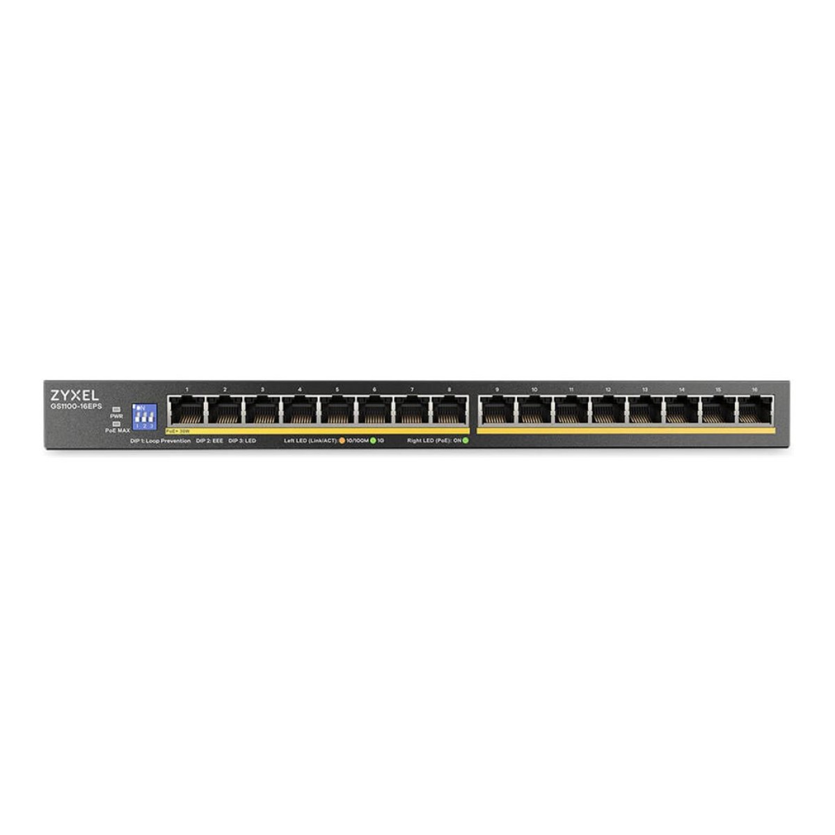 Zyxel GS1100-16EPS 16-Port Gigabit PoE+ Unmanaged Switch