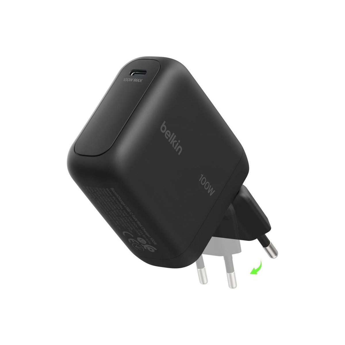 Belkin BoostCharge 100W GaN USB-C Ladegerät schwarz (WCH025KQBK)