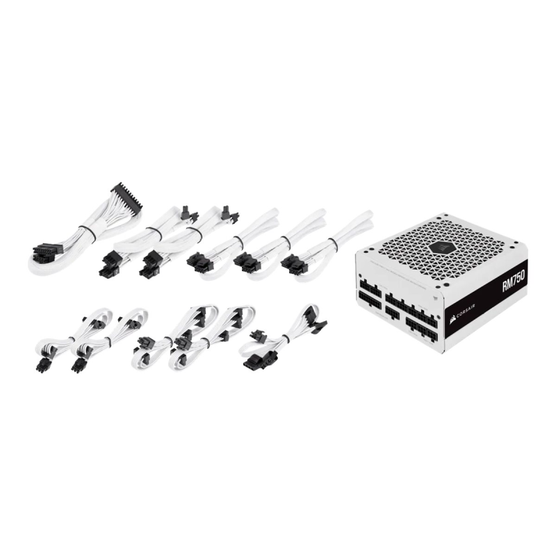 Corsair RM750  RM Series 750 Watt 80 Plus Gold Vollmodulares ATX-Netzteil weiß