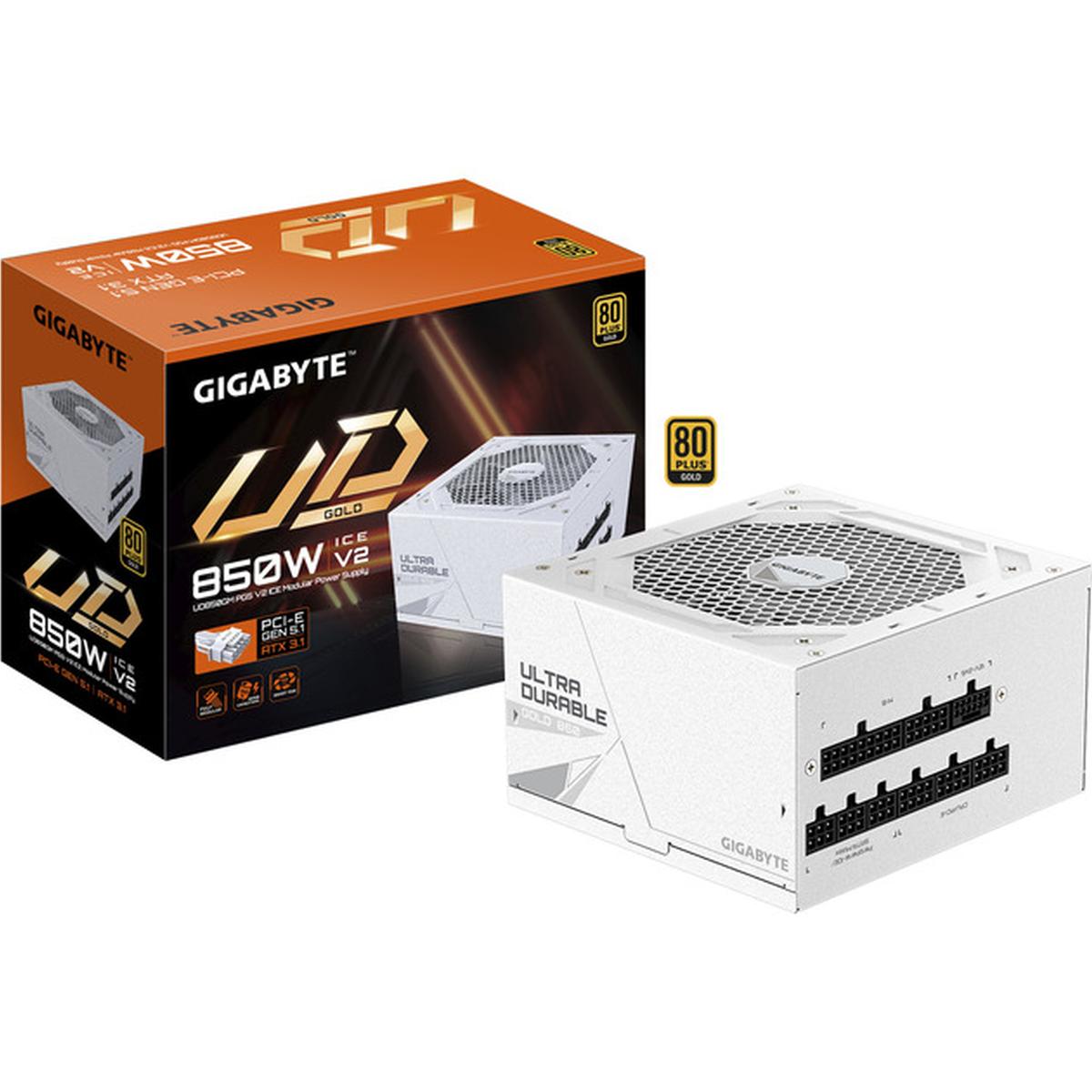 Gigabyte UD850GM PG5 V2 Ice 850W ATX 3.1 Netzteil weiß