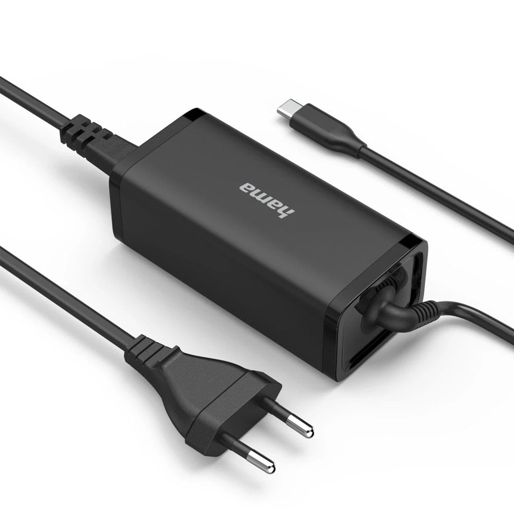 Hama Universal-USB-C-Notebook-Netzteil, GaN, Power Delivery (PD), 5-20V/100W