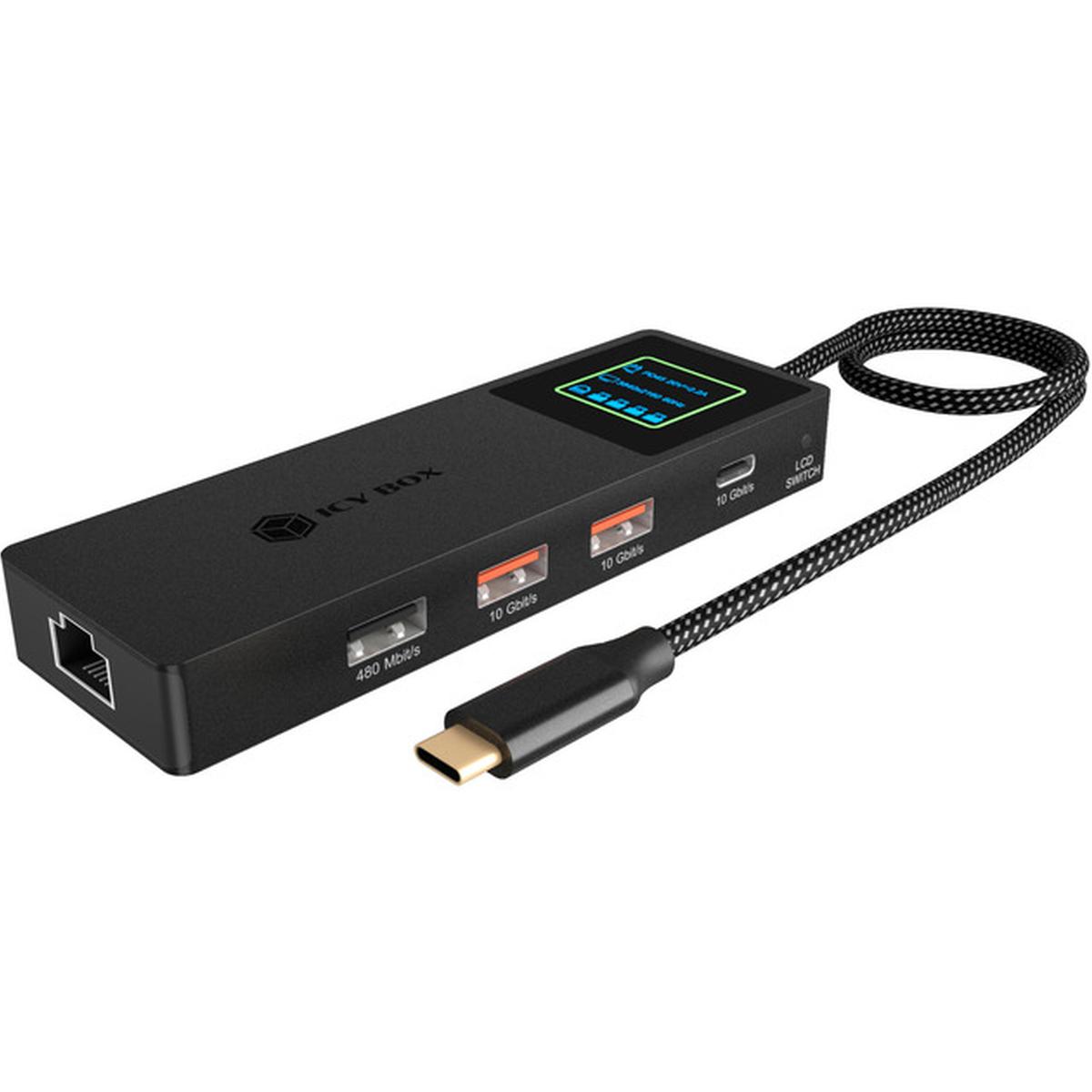 ICY BOX IB-DK4038-LCD USB-C DockingStation