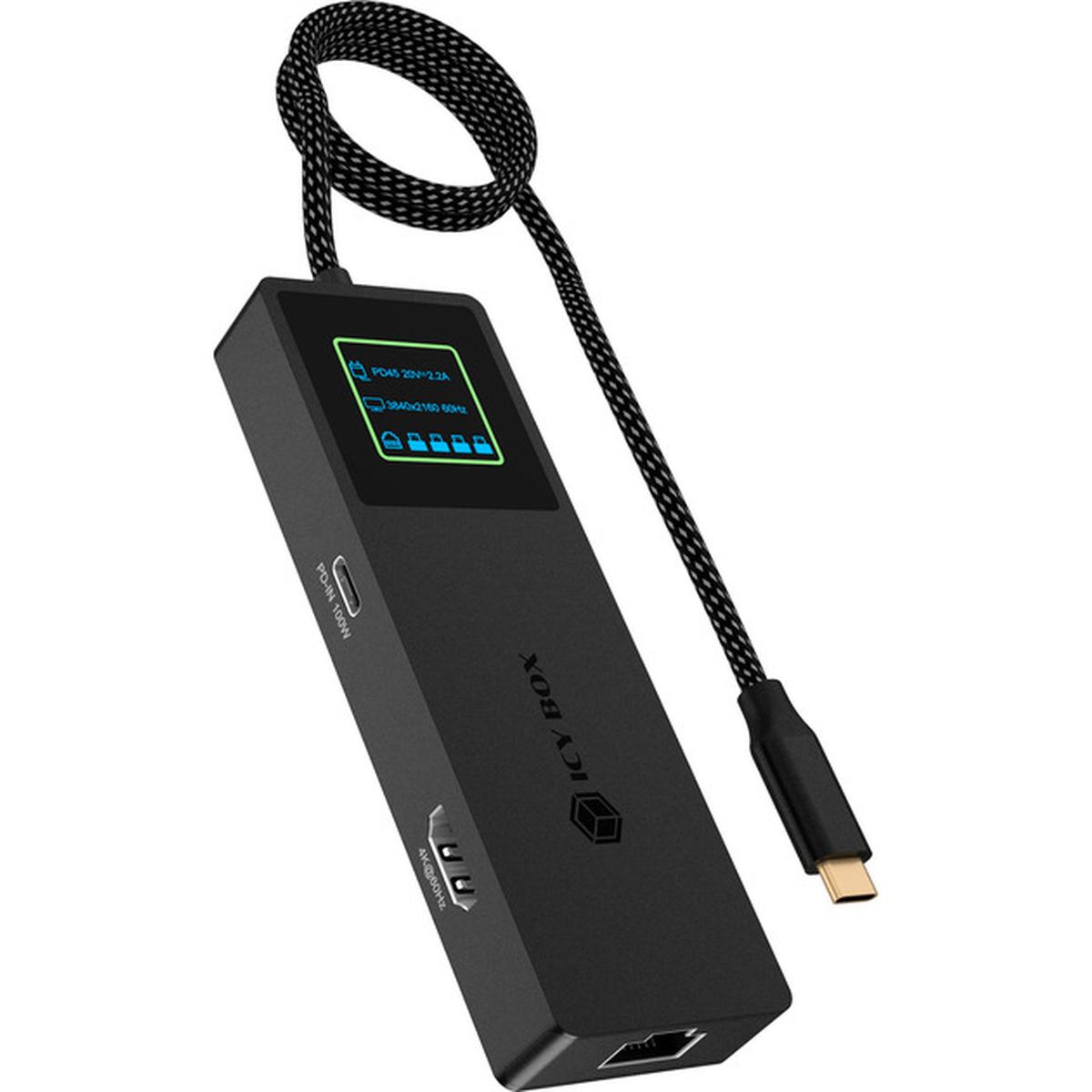 ICY BOX IB-DK4038-LCD USB-C DockingStation