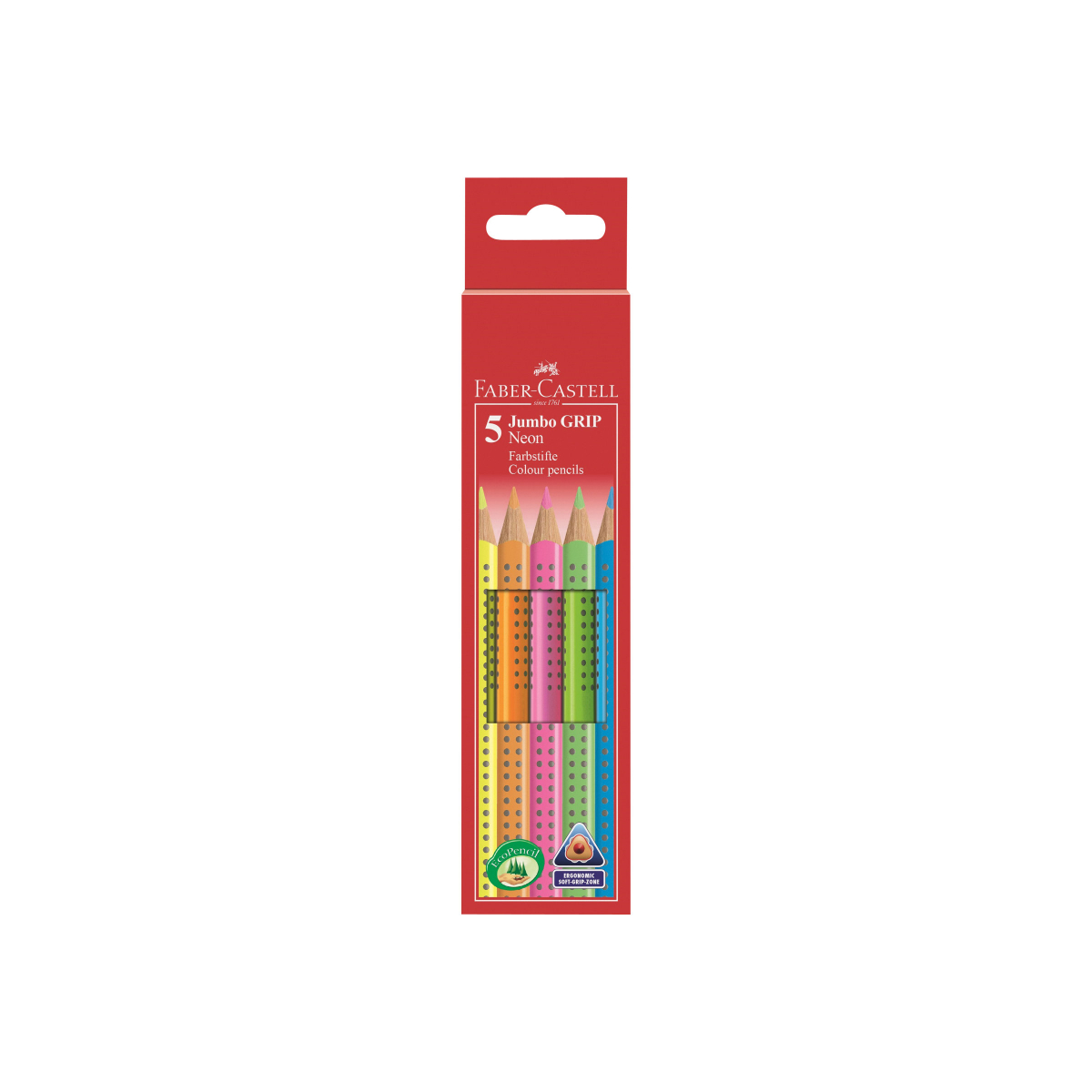 Faber-Castell Jumbo Grip Neon 110994 Buntstifte 5-teilig