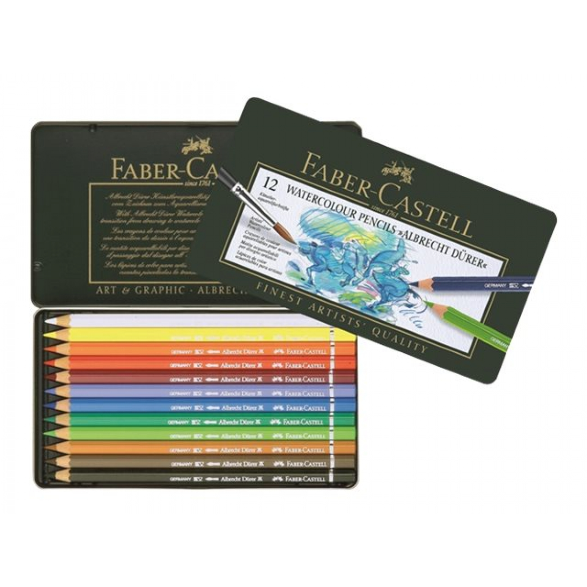 Faber-Castell Albrecht Dürer 117512 Aquarellstifte 12er-Set