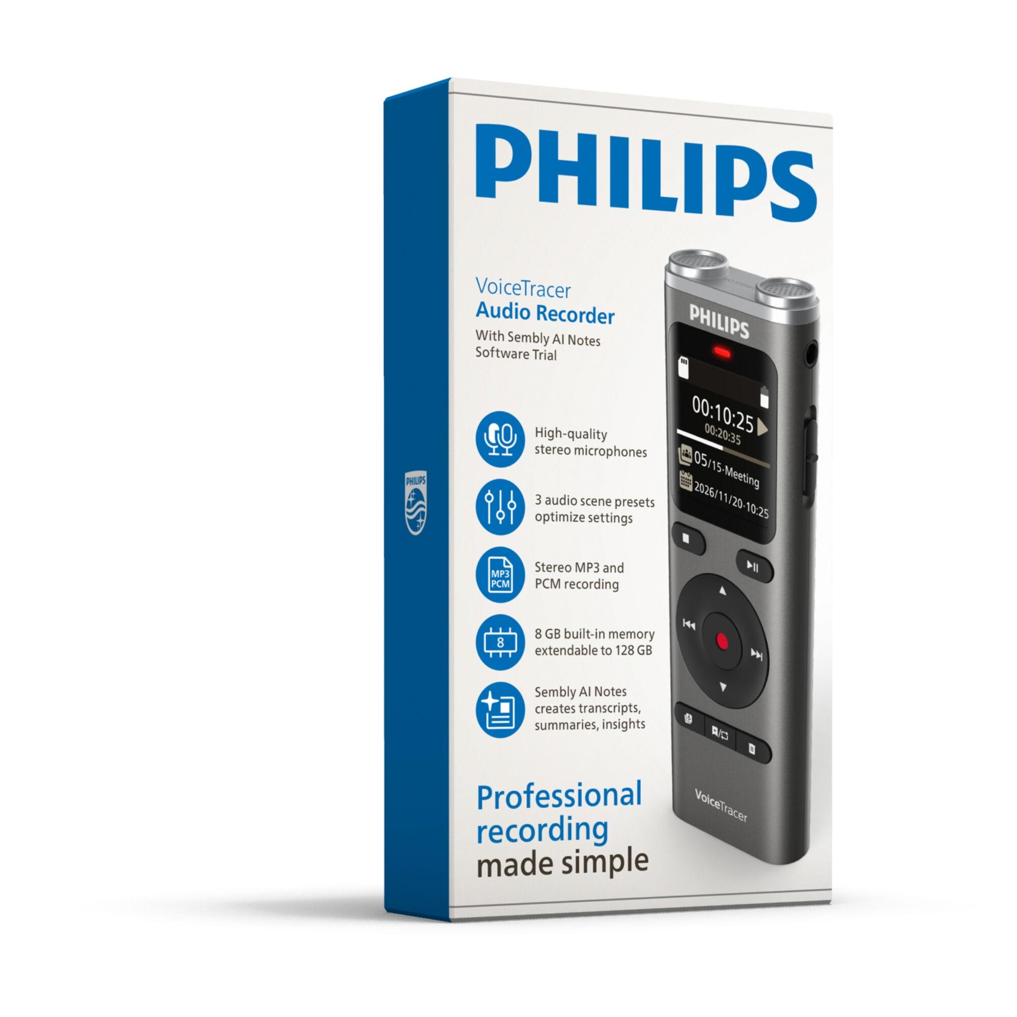 Philips VoiceTracer DVT2075 Diktiergerät