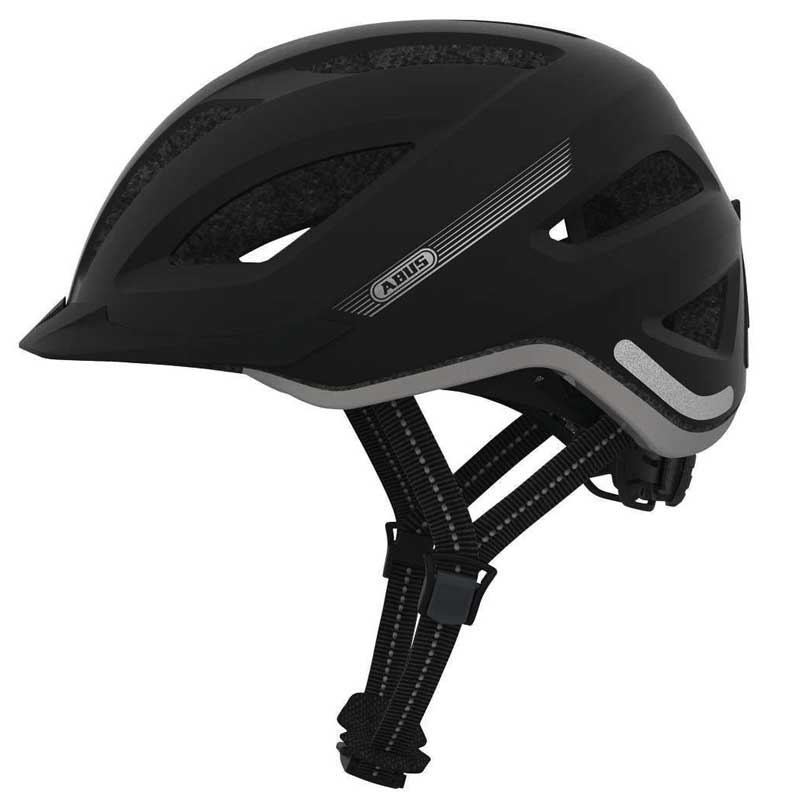 ABUS City Fahrradhelm mit Rücklicht für den Stadtverkehr schwarz Größe M (2. Wahl)