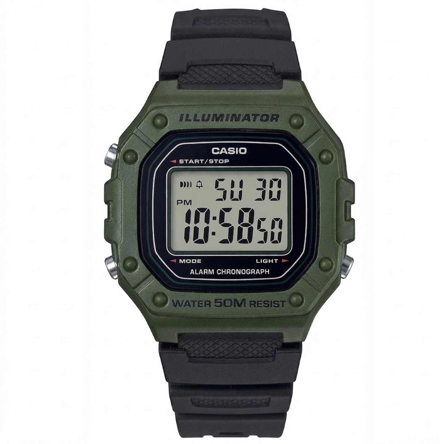 Casio Collection W-218H-3AVDF Digitaluhr grün