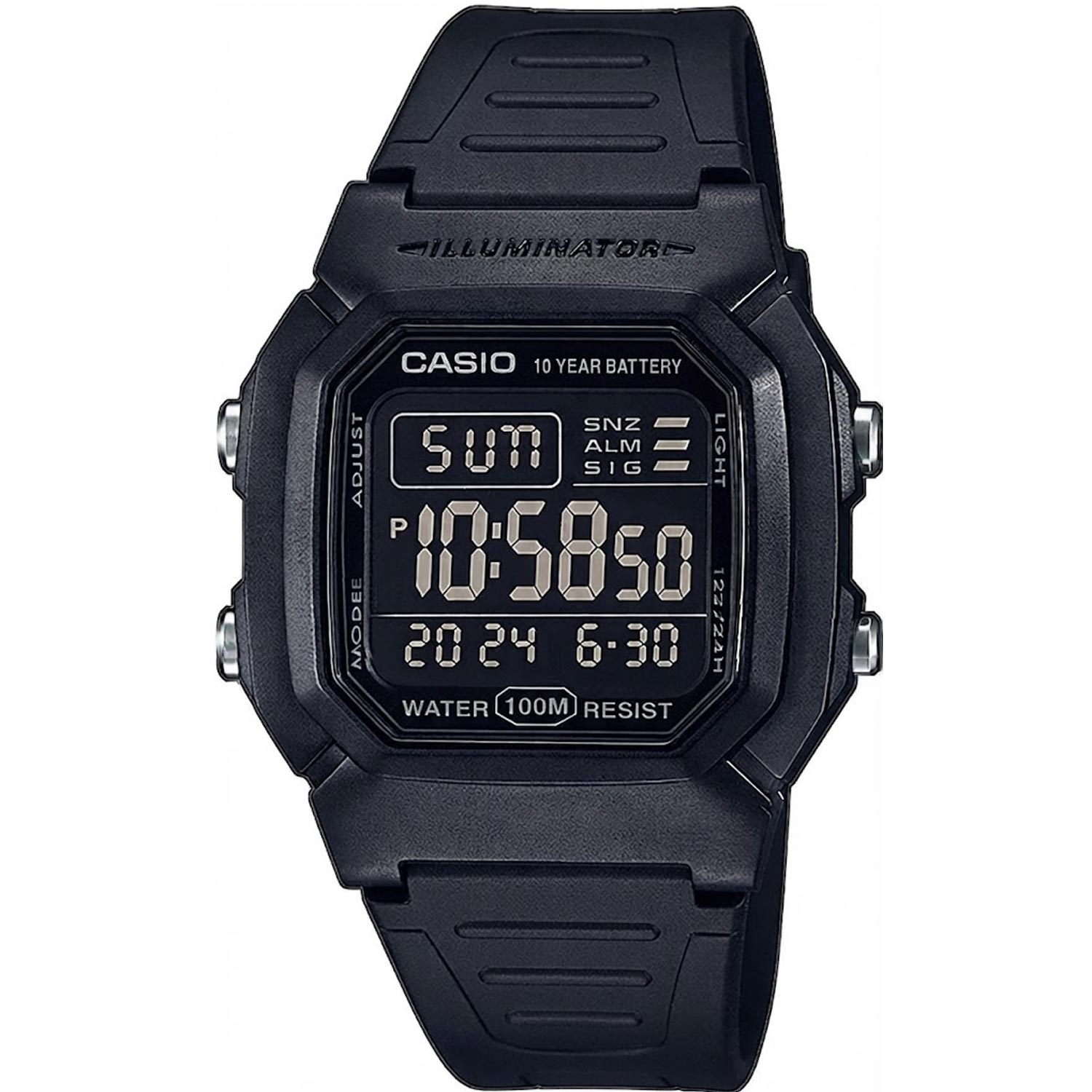 Casio Collection W-800H-1BVES Digitaluhr schwarz