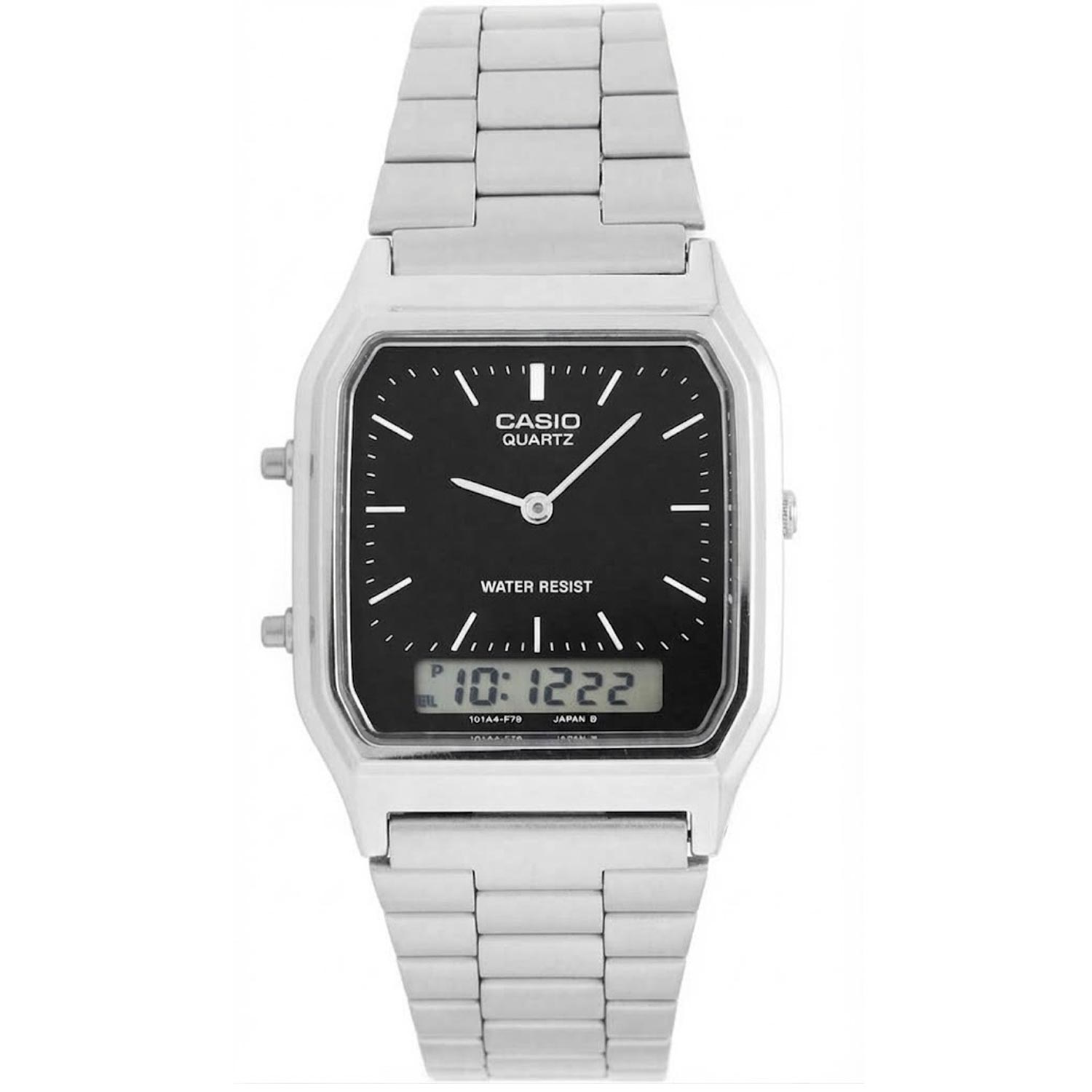 Casio Collection AQ-230A-1DMQ Analog-Digital Armbanduhr schwarz/silber