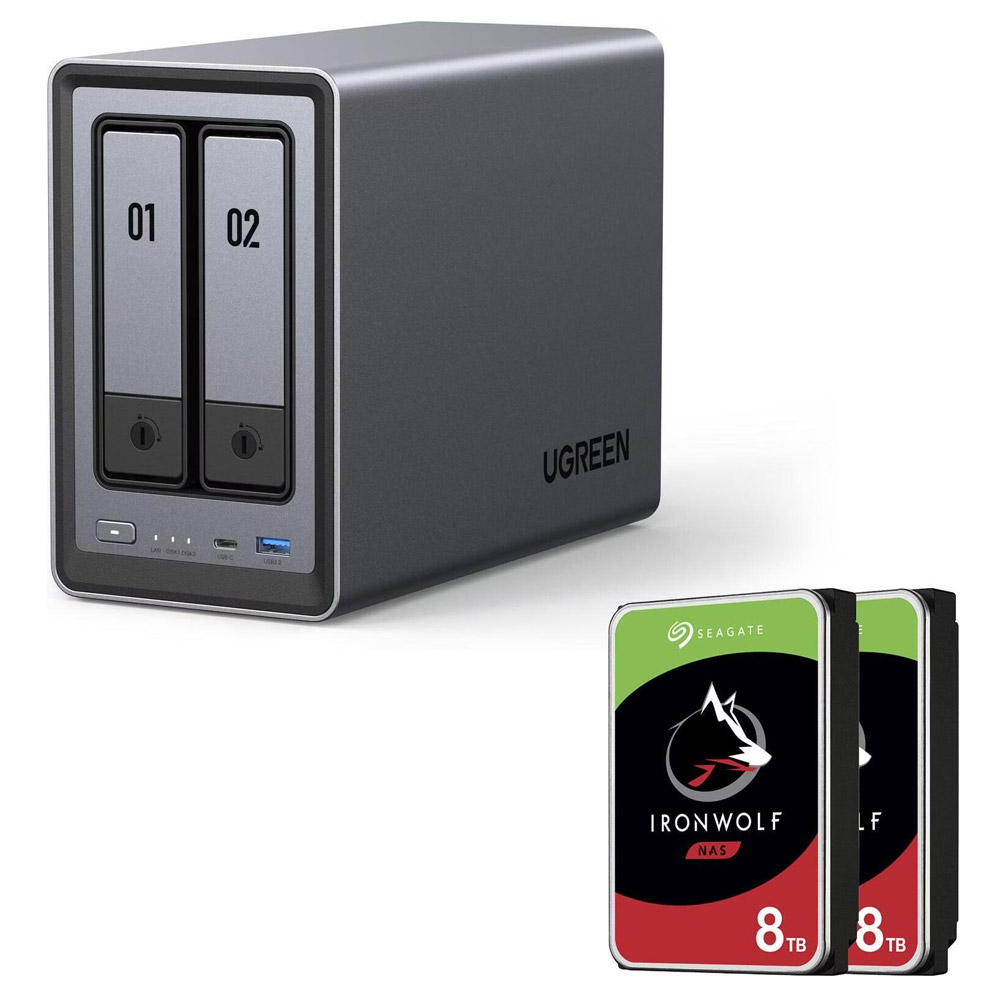 UGREEN DXP2800+ NAS inkl. 2x Seagate IronWolf HDD