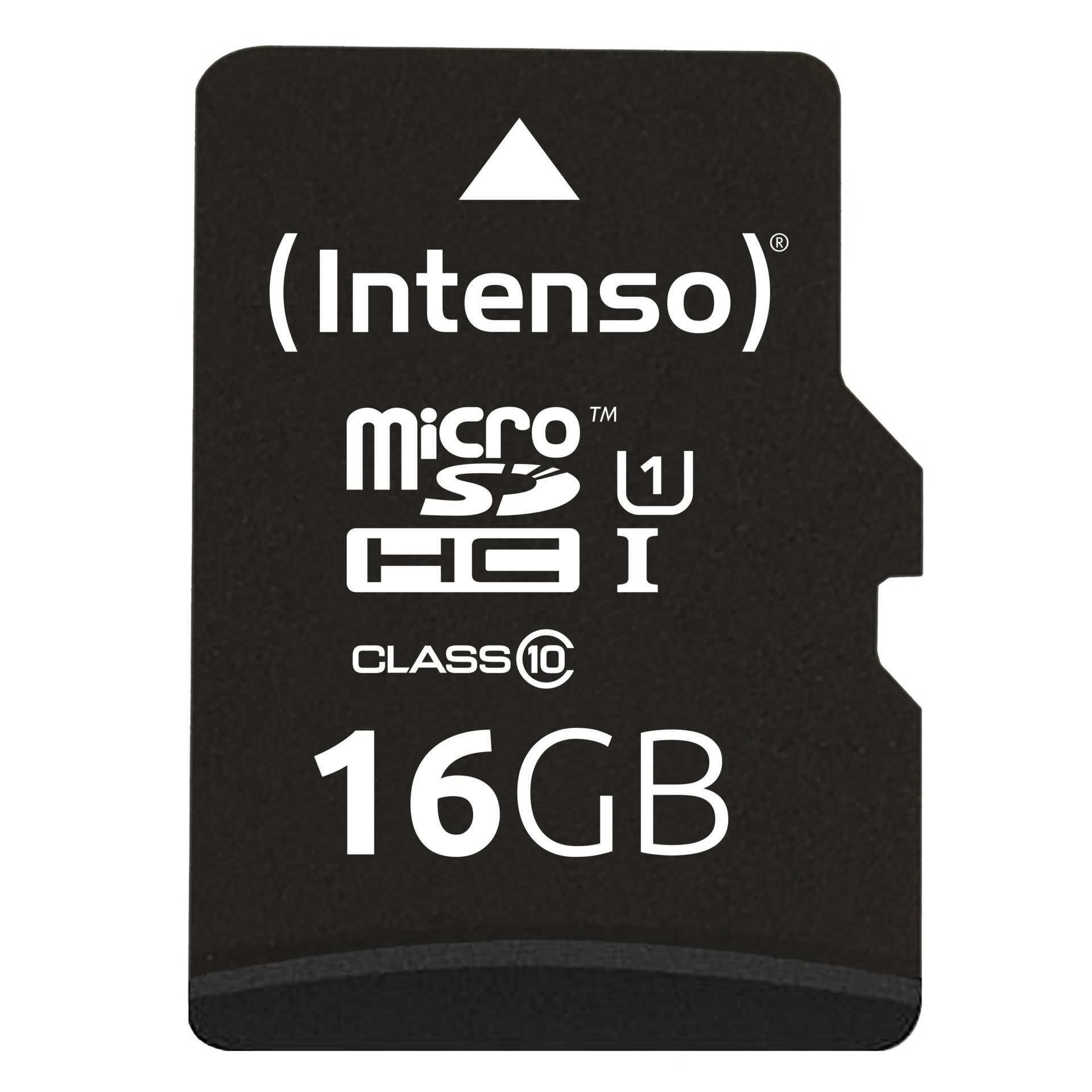Intenso Premium Class 10 UHS-I microSDHC-Speicherkarte 16GB schwarz