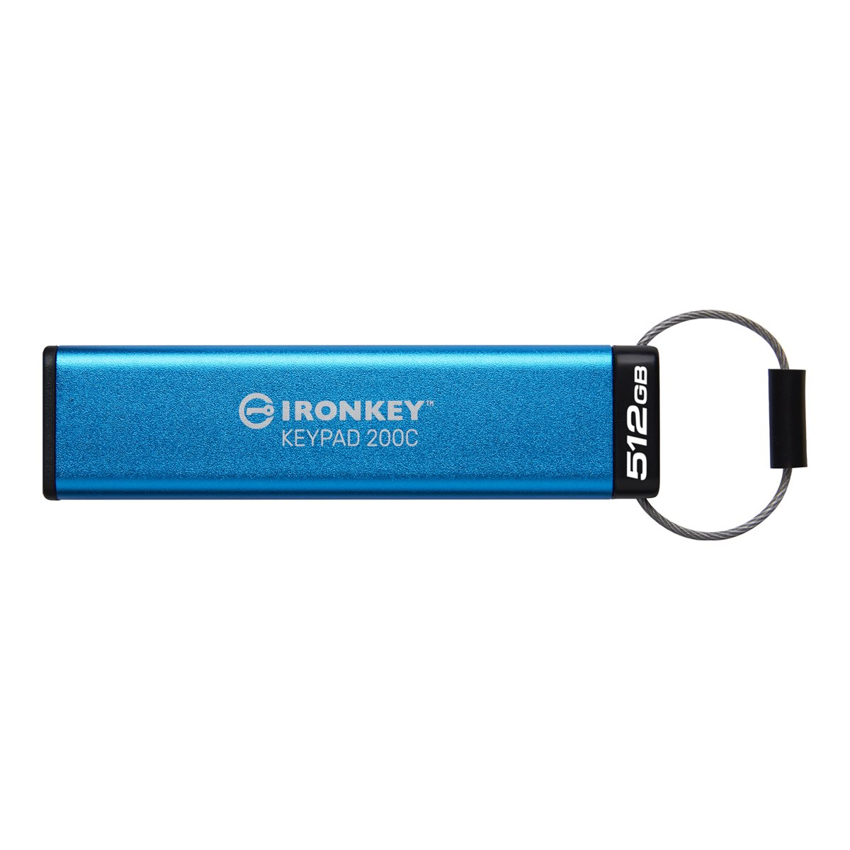 Kingston IronKey Keypad 200C Verschlüsselter USB-Stick 512GB blau