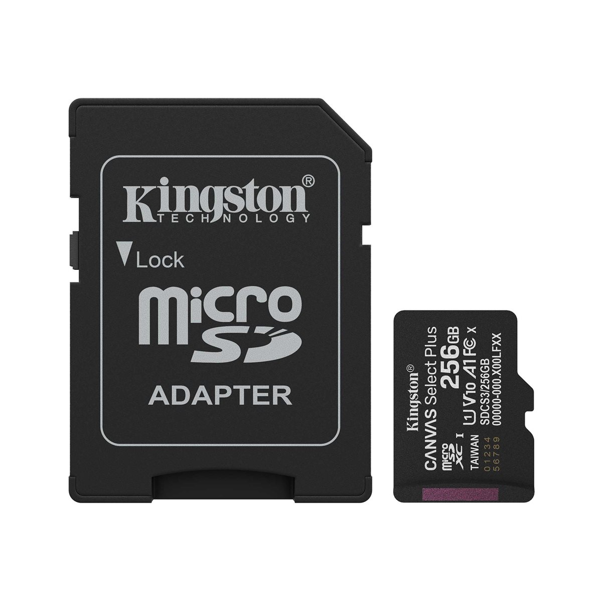 Kingston Canvas Select Plus microSDXC Speicherkarte 256GB mit SD-Adapter