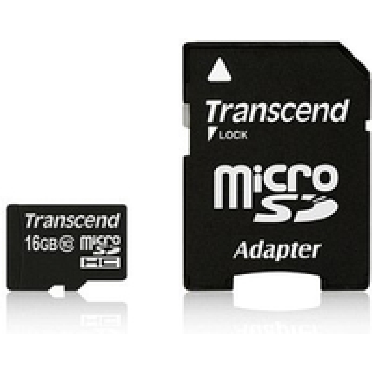 Transcend Class 10 Premium microSDHC Speicherkarte mit SD-Adapter 16GB