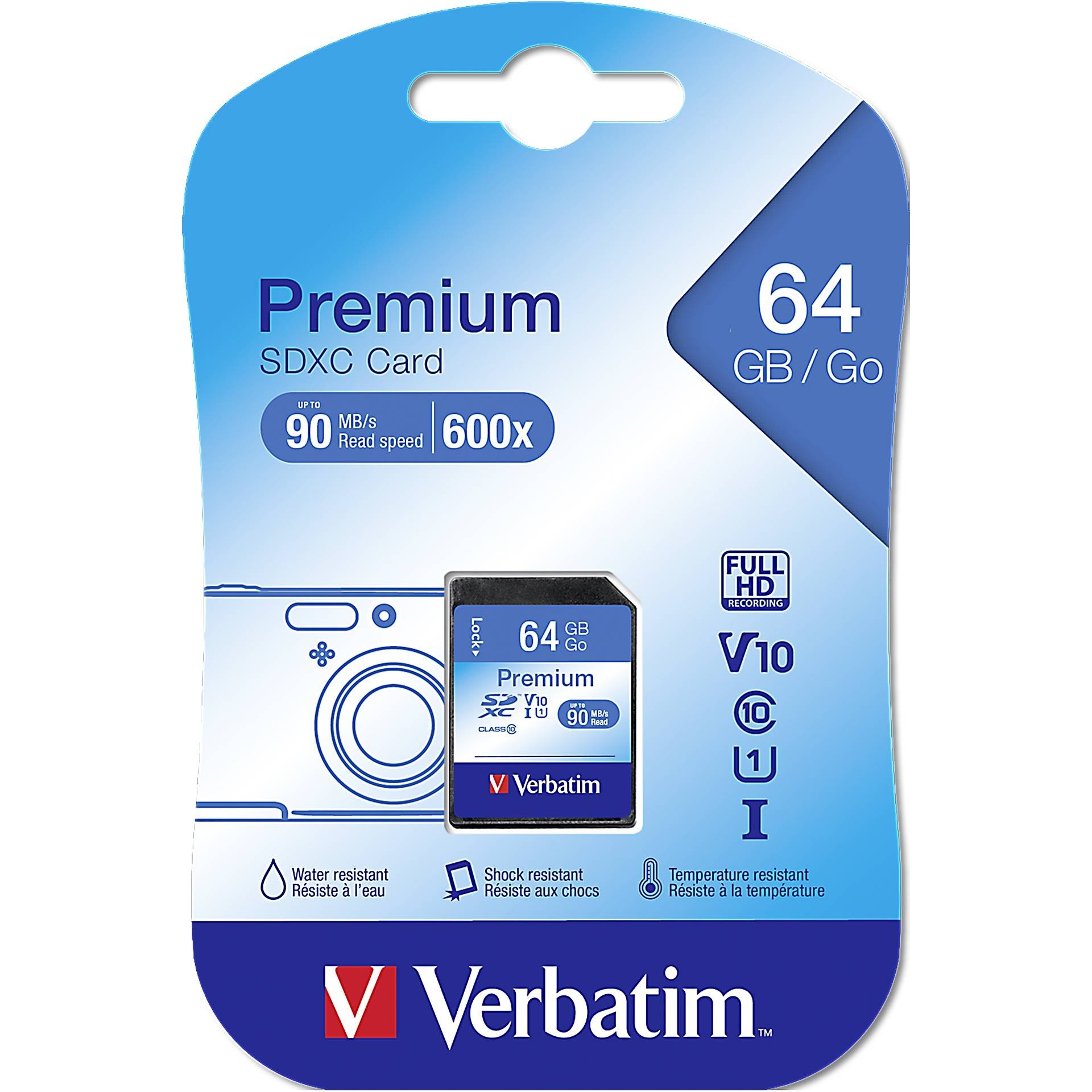 Verbatim Premium U1 SDXC-Speicherkarte 64GB schwarz