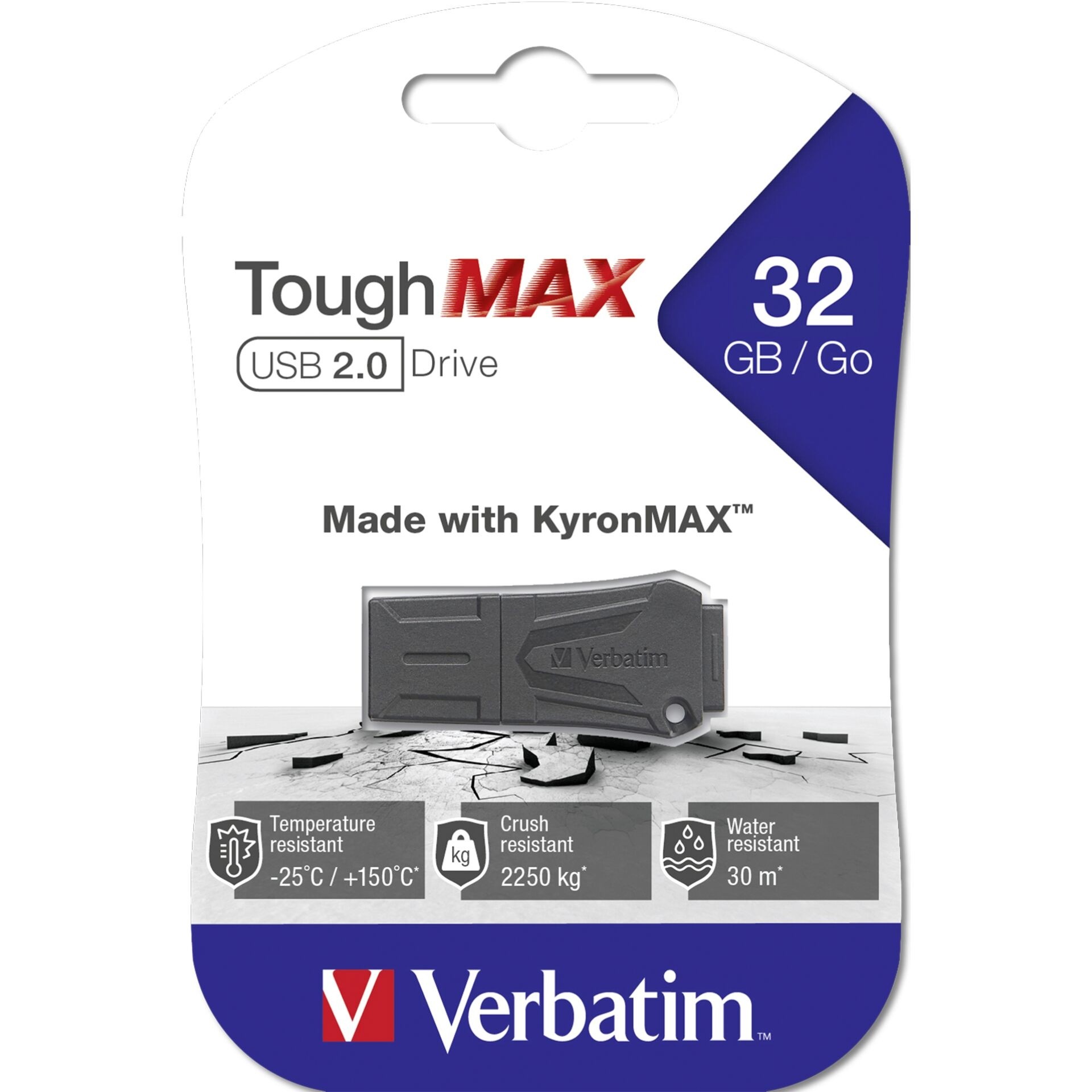Verbatim ToughMAX USB-2.0-Stick 32GB schwarz