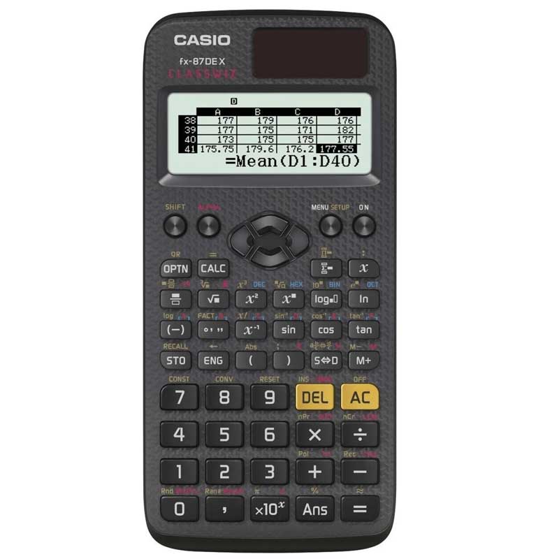 Casio ClassWiz FX-87DE X technischer wissenschaftlicher Schulrechner schwarz