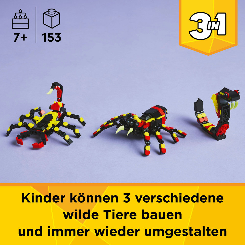 LEGO Creator 3 in 1 - Wilde Tiere: Überraschungsspinne (31159)