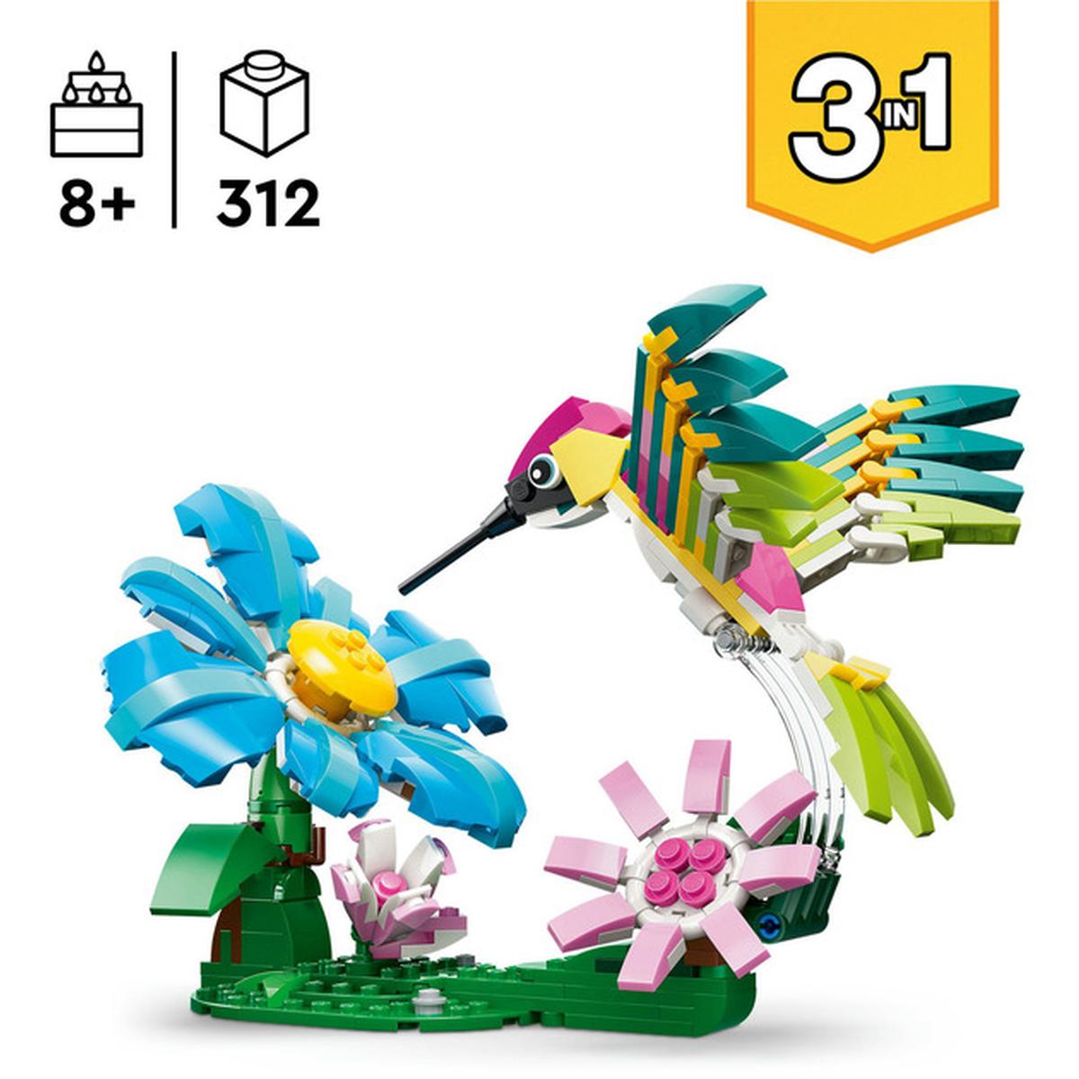 LEGO Creator 3-in-1 Wilde Tiere: Der farbenfrohe Kolibri (31384)