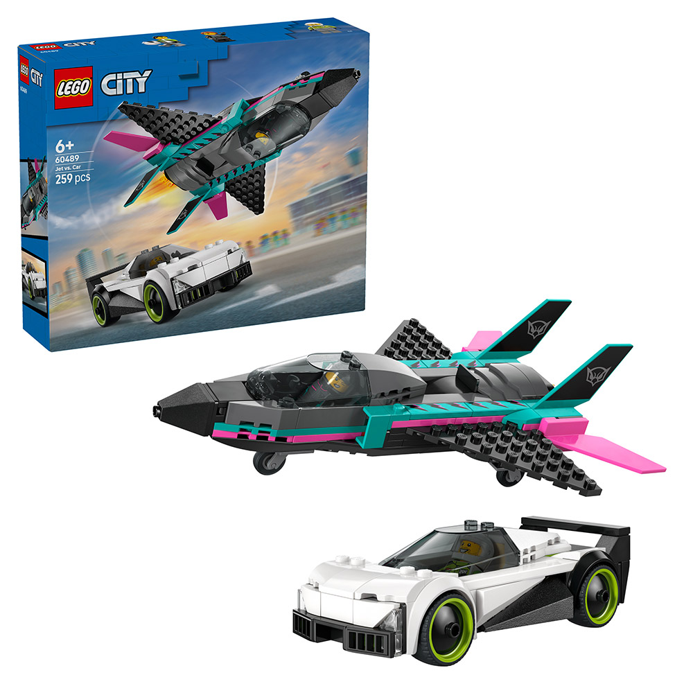LEGO City Düsenflieger vs. Rennauto (60489)