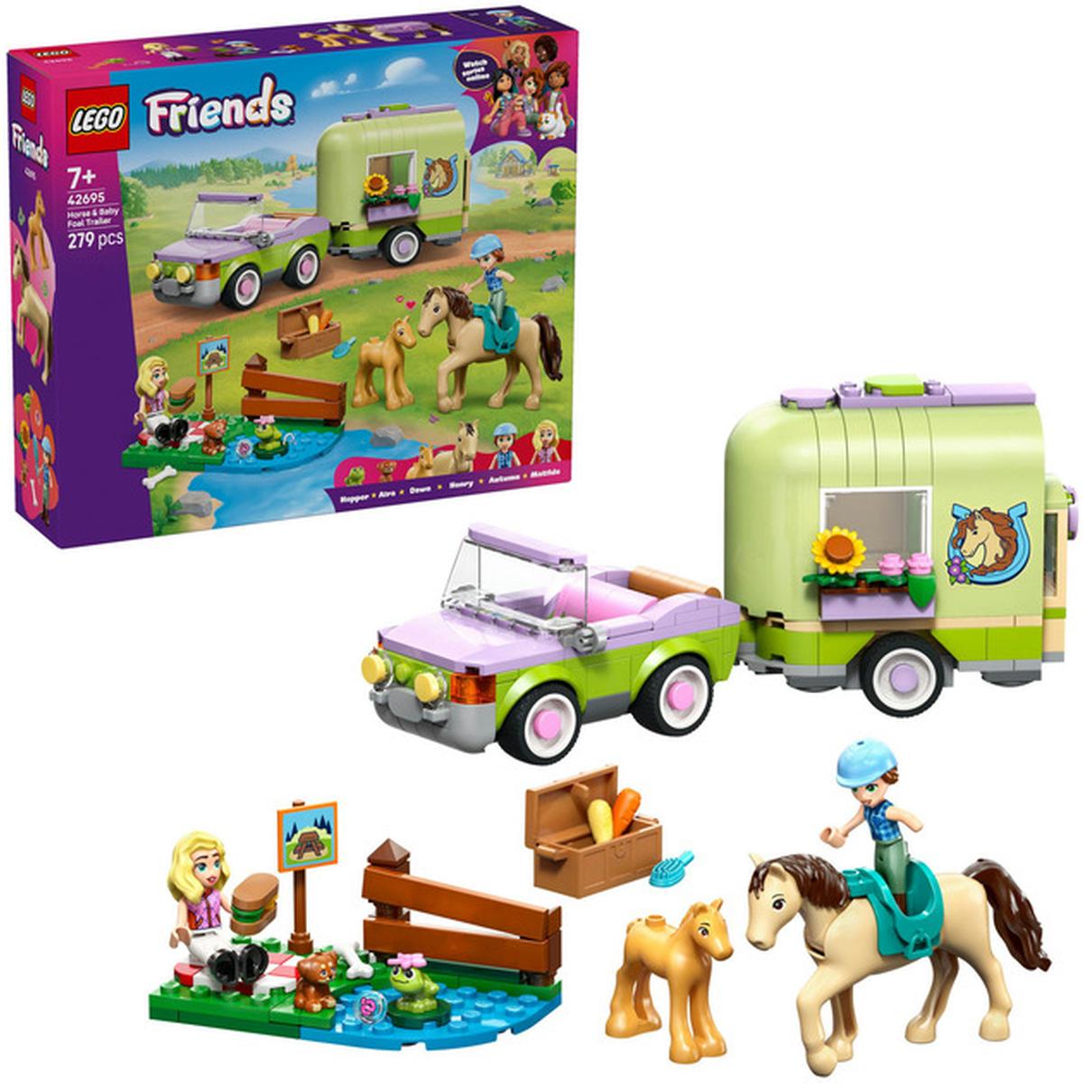 LEGO Friends Pferd und Fohlen mit Pferdeanhänger (42695)