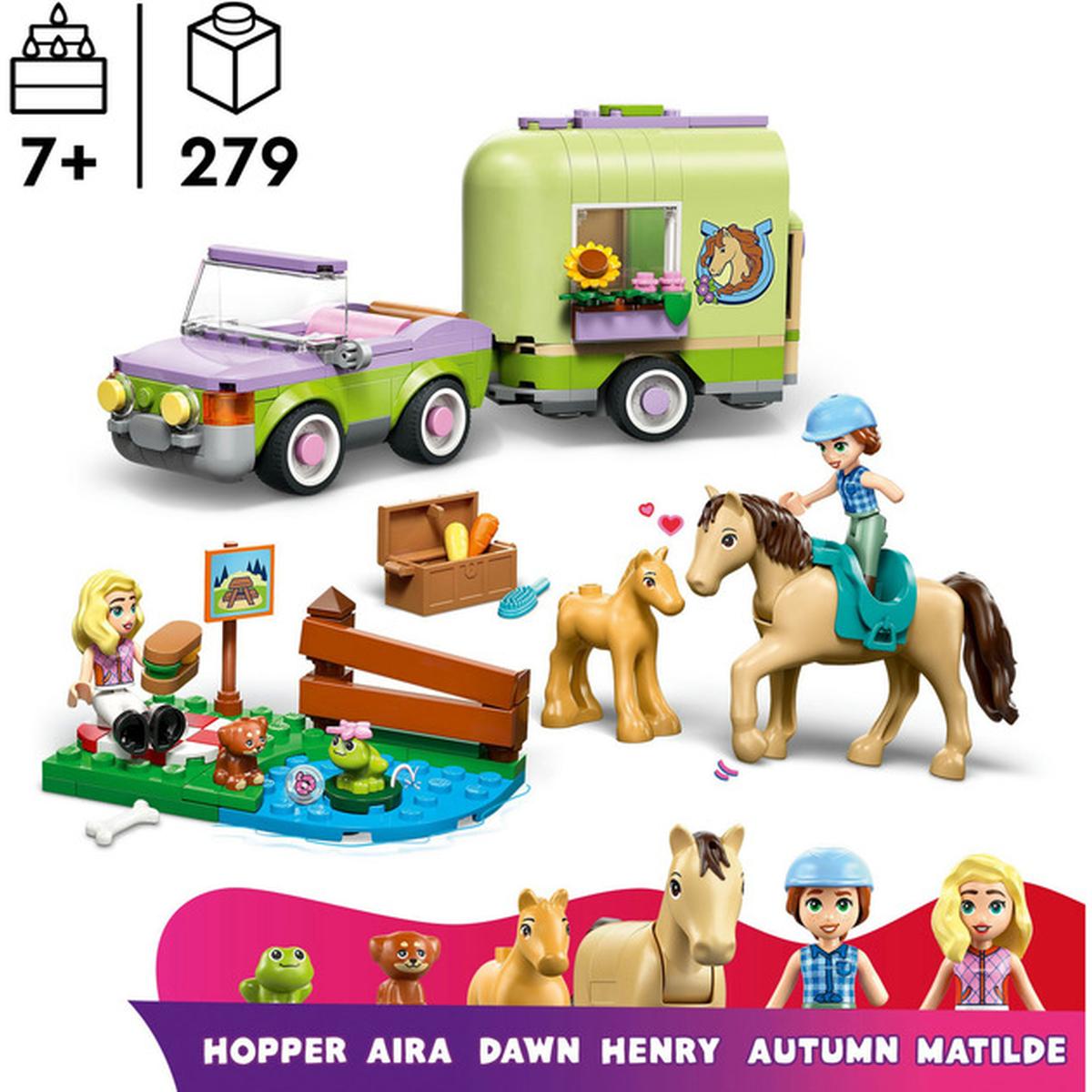 LEGO Friends Pferd und Fohlen mit Pferdeanhänger (42695)